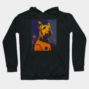 Vintage schnauzer dog astronaut portrait Hoodie